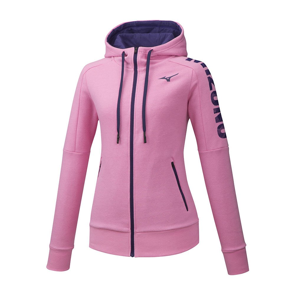 Mizuno Women's Heritage Zip Hoodie Pink (K2GC970164-YLT)